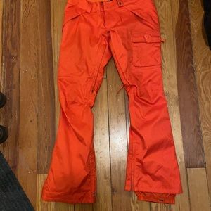 Burton Women’s Orange Snowpants, Waterproof DryRide